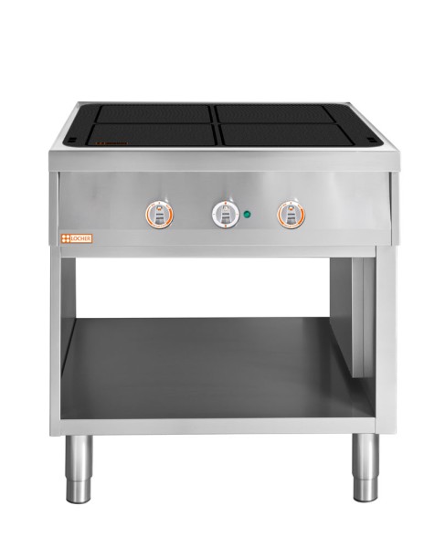 LOCHER 290204 Induktionsherd, 4 Kochstellen á 7 kW - Flächeninduktion