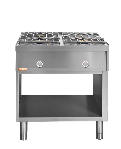 LOCHER 290001 Gasherd, 4 Kochstellen