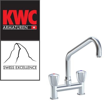 KWC Gastro K.24.42.K3.000C34 1/2" Zweigriffarmatur - Zweiloch - leicht erhöhter Auslauf - gerad